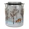 Northlight 6.25" Trees and Fawns Flameless Glass Candle Lantern